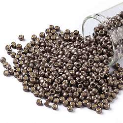 Toho runde Saatperlen, japanische Saatperlen, (pf556f) permafinish mauve metallic matt, 8/0, 3 mm, Bohrung: 1 mm, ca. 1110 Stk. / 50 g