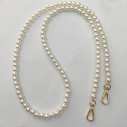 Tracolla a catena in plastica imitazione perla, con fibbie in metallo, per gli accessori di ricambio delle cinghie, vecchio pizzo, 100x1cm