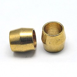 304ステンレス鋼ビーズ  イオンプレーティング（ip）  コラム  ゴールドカラー  8x8mm  穴：6mm