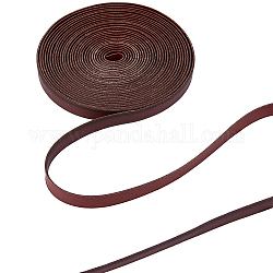 Gorgecraft Schmuckband aus flachem Leder, Schmuck DIY, das Material, Kokosnuss braun, 10x1.4 mm, ca. 5.47 Yard (5m)/Rolle