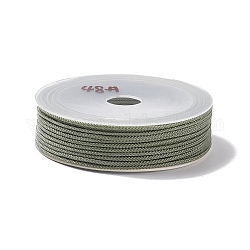 Плетеные нити нейлона, окрашенные, завязывая шнур, для китайского вязания, ремесла и изготовление ювелирных изделий, темно-зеленый, 1 мм, около 21.87 ярда (20 м) / рулон