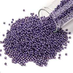 Toho perline rotonde, perline giapponesi, smerigliato, (567f) viola galvanizzato opaco, 11/0, 2.2mm, Foro: 0.8 mm, circa 5555pcs/50g