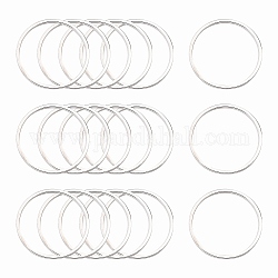 Brass Linking Rings, Lead Free & Nickel Free, Ring, Silver Color Plated, 20x1mm, about 1000pcs/bag