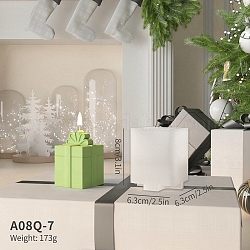 Geschenkbox Silikon-Kerzenformen, Gießformen aus Harz, für UV-Harz, Handwerkliche Herstellung von Epoxidharz, weiß, 6.3x6.3x8 cm