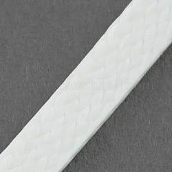 Плоским корейский воском полиэфирного корда, белые, 4x1 мм, Около 93 ярдов / рулон