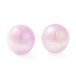 Perle di resina opaca iridescente, perline di caramelle, tondo, cardo, 12x11.5mm, Foro: 2 mm