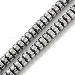 Fili di perline di ematite sintetica non magnetica elettrolitica, Rotondo piatto / disco, perline Heishi, platino placcato, 5.2~5.4x3~3.2mm, Foro: 0.7 mm, circa 132pcs/filo, 16.14'' (41 cm)