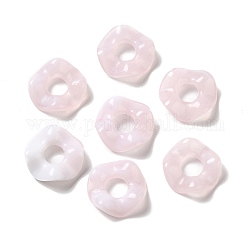 Perles en acrylique transparente, deux tons, fleur, blush lavande, 13x3mm, Trou: 4.5mm, environ: 1770 pcs / 500 g