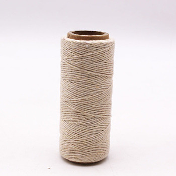 Cordon en coton macramé, corde de coton torsadée, pour accrocher au mur, artisanat, emballage cadeau, beige, 1.5mm, environ 76.55 yards (70 m)/rouleau