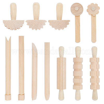 Set di strumenti per modellare l'argilla in legno all'ingrosso