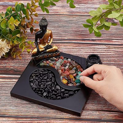 Mini giardino zen yin&nbsp;DJEW-WH0067-02-1