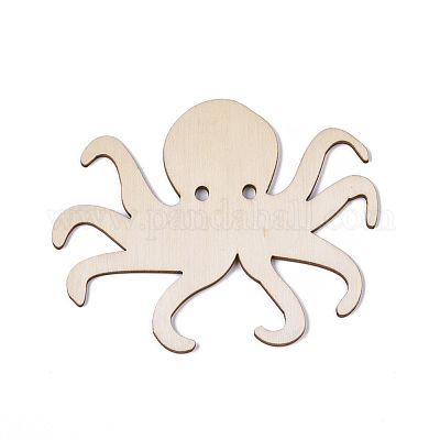 Wholesale Squid Shape Unfinished Wood Cutouts 