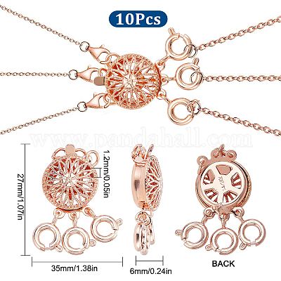 Wholesale SUNNYCLUE 3-Strand 6-Hole Brass Box Clasps 