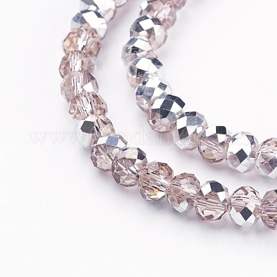 Chapelets de perles en verre électroplaqué&nbsp;X-GR6MMY-19S-1