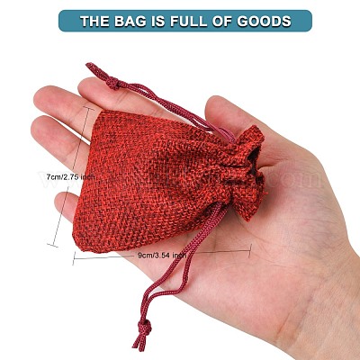 Pochettes en toile de jute&nbsp;ABAG-Q050-7x9-06-1