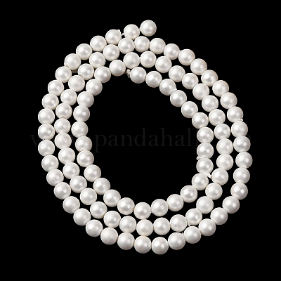 Redondo shell hebras de abalorios de perlas&nbsp;BSHE-L011-4mm-A013A-1