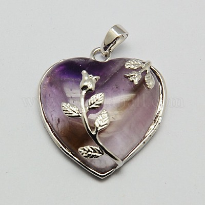 Herz natürliche Amethyst Anhänger&nbsp;GP356-4-1