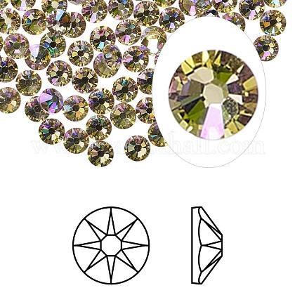 オーストリアのクリスタルラインストーン  2088  クリスタル情熱  フォイル裏面  xiriusローズ  001蓄光緑lumg_crystal  6.32~6.5mm 2088-SS30-001LUMG(F)-1