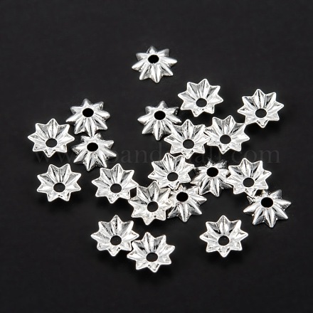 Multi-Blütenblatt Messing Perlenkappen KK-D063-17S-1
