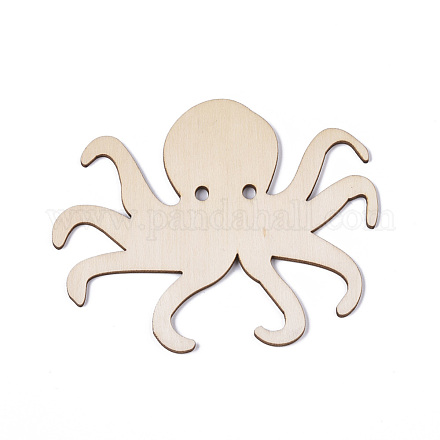 Recortes de madera sin terminar con forma de calamar DIY-ZX040-03-07-1