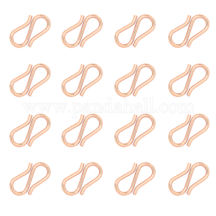UNICRAFTALE 50pcs Rose Gold S-Hook Clasp 304 Stainless Steel Hook Clasps 6x4mm Hole S Hooks Clasps Necklace Clasp Connectors S-Shaped Hook for Necklace Jewelry Making 13mm Long STAS-UN0004-93RG-1
