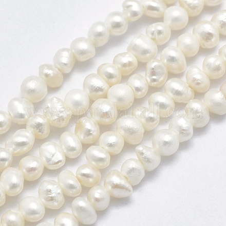 Brins de perles de culture d'eau douce naturelles PEAR-F007-59-1