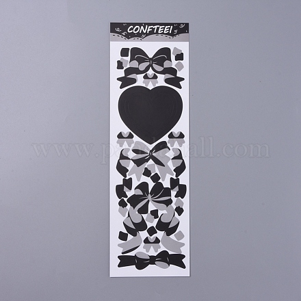 Декоративные наклейки с бантом и сердечками DIY-L037-G01-1