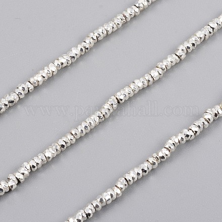 Electroplated Non-magnetic Synthetic Hematite Beads Strands G-F682-07-S-1