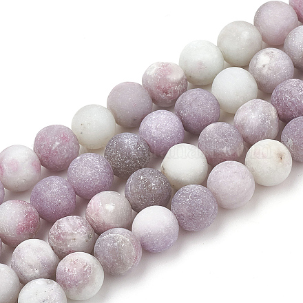 Fili di perle di giada lilla naturale G-T106-293-1
