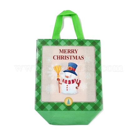 Ламинированные нетканые водонепроницаемые сумки на рождественскую тематику ABAG-B005-02B-03-1