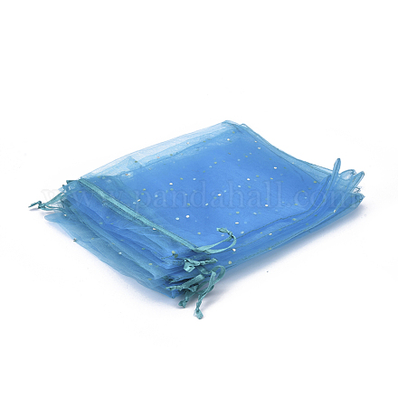 Pochettes rétractables pour emballage de bijoux bleu ciel X-OP095Y-5-1