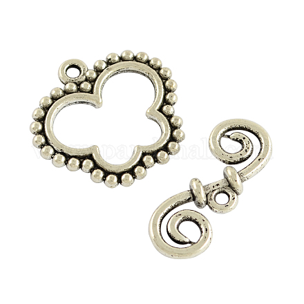 Tibetan Style Alloy Butterfly Toggle Clasps TIBE-2603-AS-FF-1