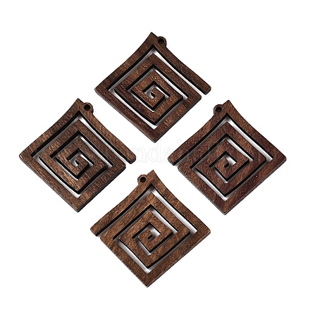 Colgantes de madera de nogal natural&nbsp;WOOD-T032-01-1