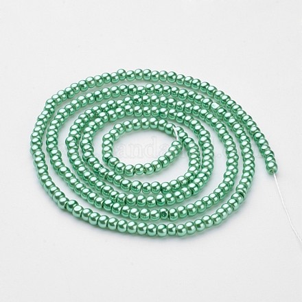 Chapelets de perles en verre nacré HY-3D-B64-1