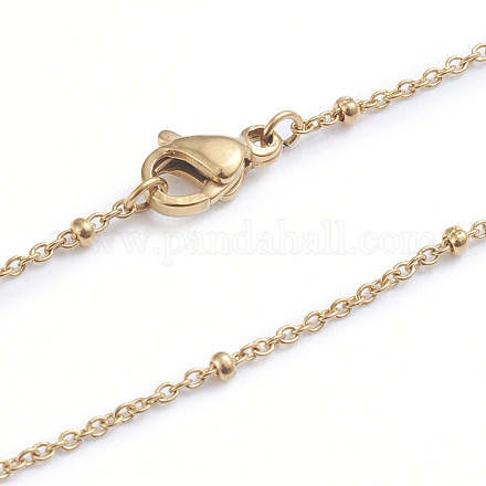 304 Stainless Steel Satellite Chain Necklaces X-NJEW-L173-012-G-1
