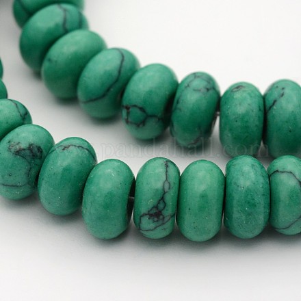 Synthetic Turquoise Rondelle Bead Strands G-M221-05-1