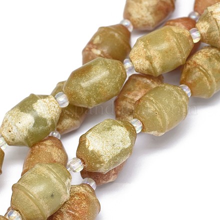 Naturelles perles de jade Xiuyan brins G-F604-17A-1