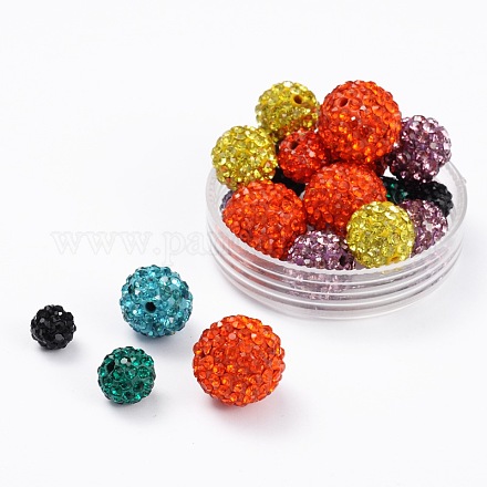Polymer Clay Rhinestone Beads RB-Q195-6-12mm-1