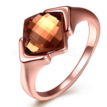 Los anillos de dedo de cristal de aleación de estaño RJEW-BB17287-7-1