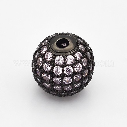 Perles de zircone cubique de grade AAA de micro pave KK-E711-12mm-115B-NR-1