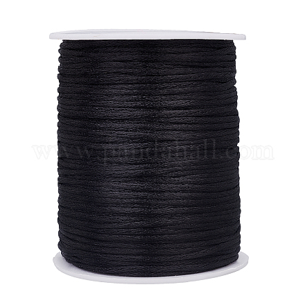 Wholesale PandaHall 10 Color 2mm Satin Rattail Cord String Nylon Trim Silk  Cord for Friendship Bracelet 