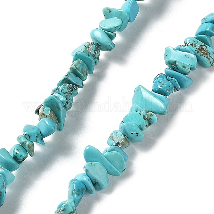 Kunsttürkisfarbenen Perlen Stränge G-D283-3x5-10-01-1