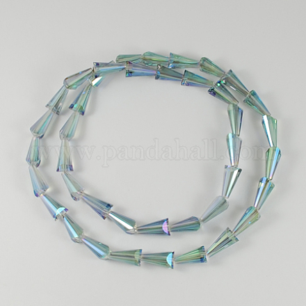 Transparent Electroplate Glass Beads EGLA-R079-18x10mm-08-1
