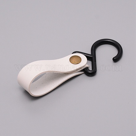 PU Leather with Plastic Carabiners Hanger Buckle Hook AJEW-WH0240-78B-1
