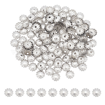 UNICRAFTALE 300 Pcs 5.5mm Long 304 Stainless Steel Multi-Petal Bead Caps Hollow Flower Cone Metal Filigree Bead Caps Spacer Flower End Caps for Earring Bracelet Necklace Jewelry Making Hole 1.2mm STAS-UN0042-46-1
