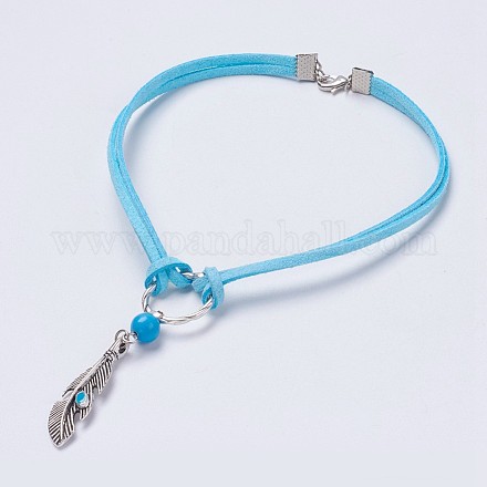 Alloy Linking Rings and Alloy Enamel Pendant Necklaces NJEW-JN02141-04-1