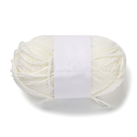 ミルクコットン編みアクリル繊維糸  4本撚りのかぎ針編み糸  パンチ針糸  フローラルホワイト  2mm YCOR-NH0001-01I-1