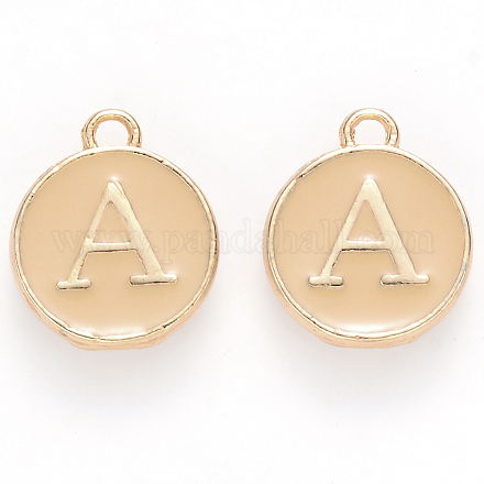 Golden Plated Alloy Enamel Charms X-ENAM-S118-06A-1