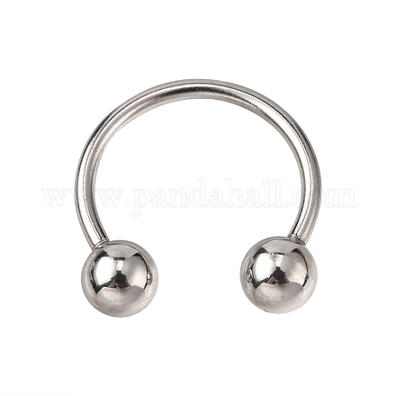 Barra circular/de herradura de acero inoxidable quirúrgico con bola redonda 316l AJEW-P002-07-1