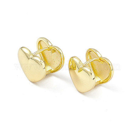 Boucles d'oreilles créoles coeur en laiton pour femme EJEW-P215-05G-1